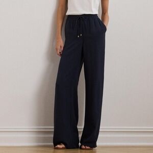 Lauren Ralph Lauren Georgette Wide Leg Track Pant